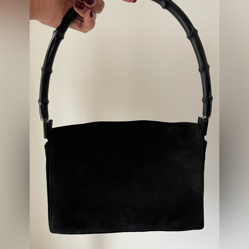 RARE Vintage Tom Ford Gucci Suede Shoulder Bag - Picture 3 of 6